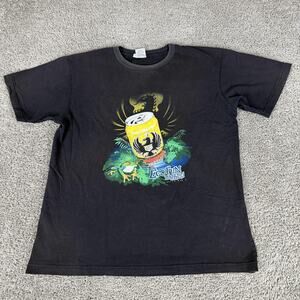 VTG Imperial Beer Shirt Mens Large Black Costa Rica Beer Eco Fun Graphic Tee Top